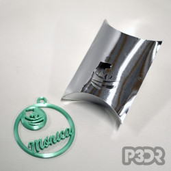 Adorno navideño con caja...